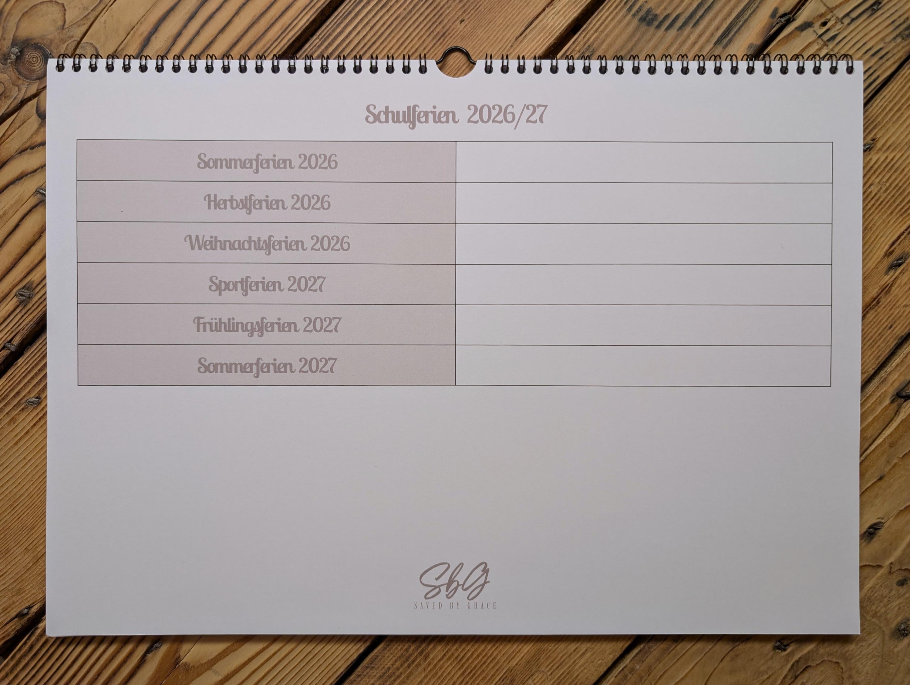 Preview: Familienplaner A3 2026–2027
