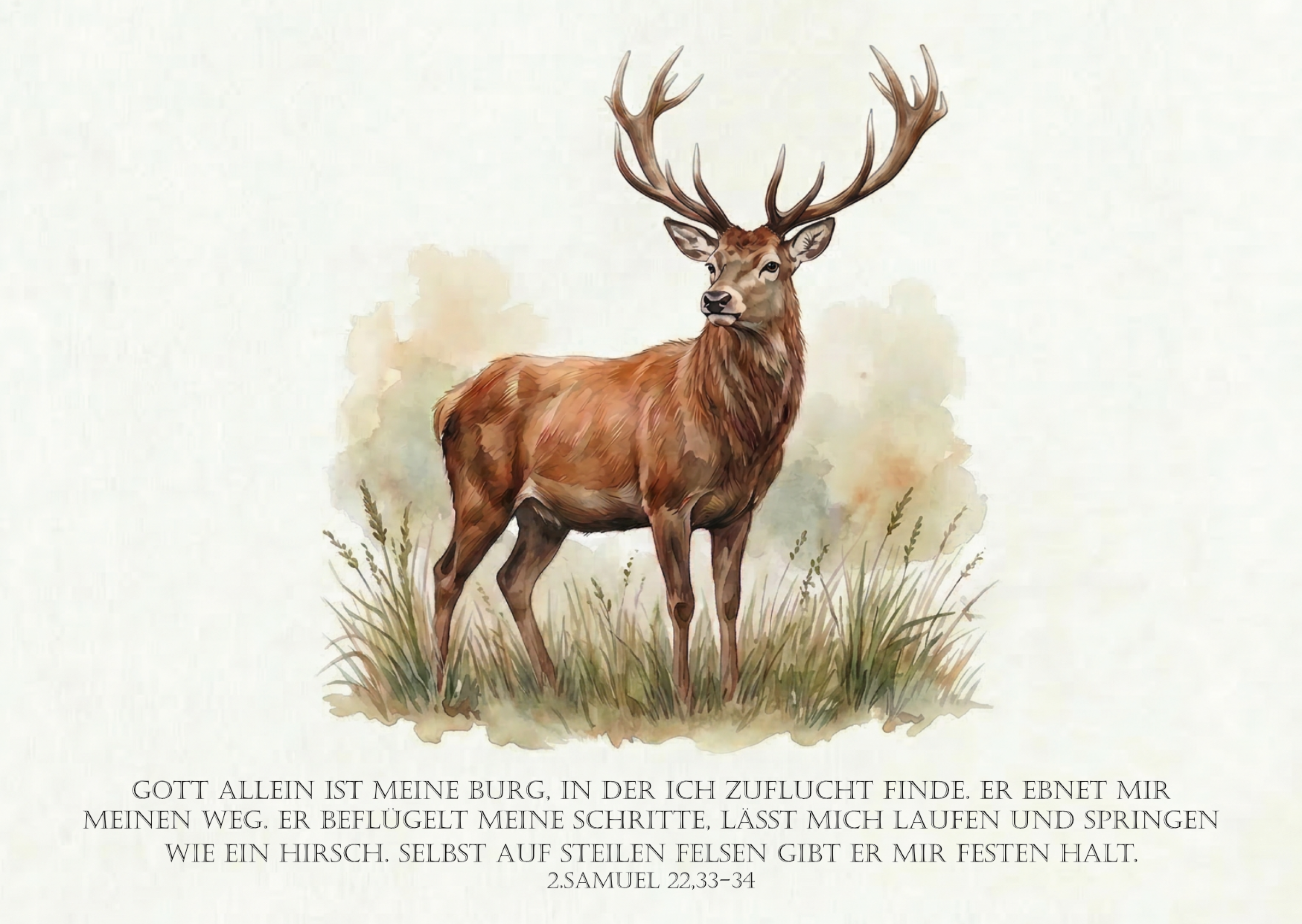 Postkarte "Hirsch"
