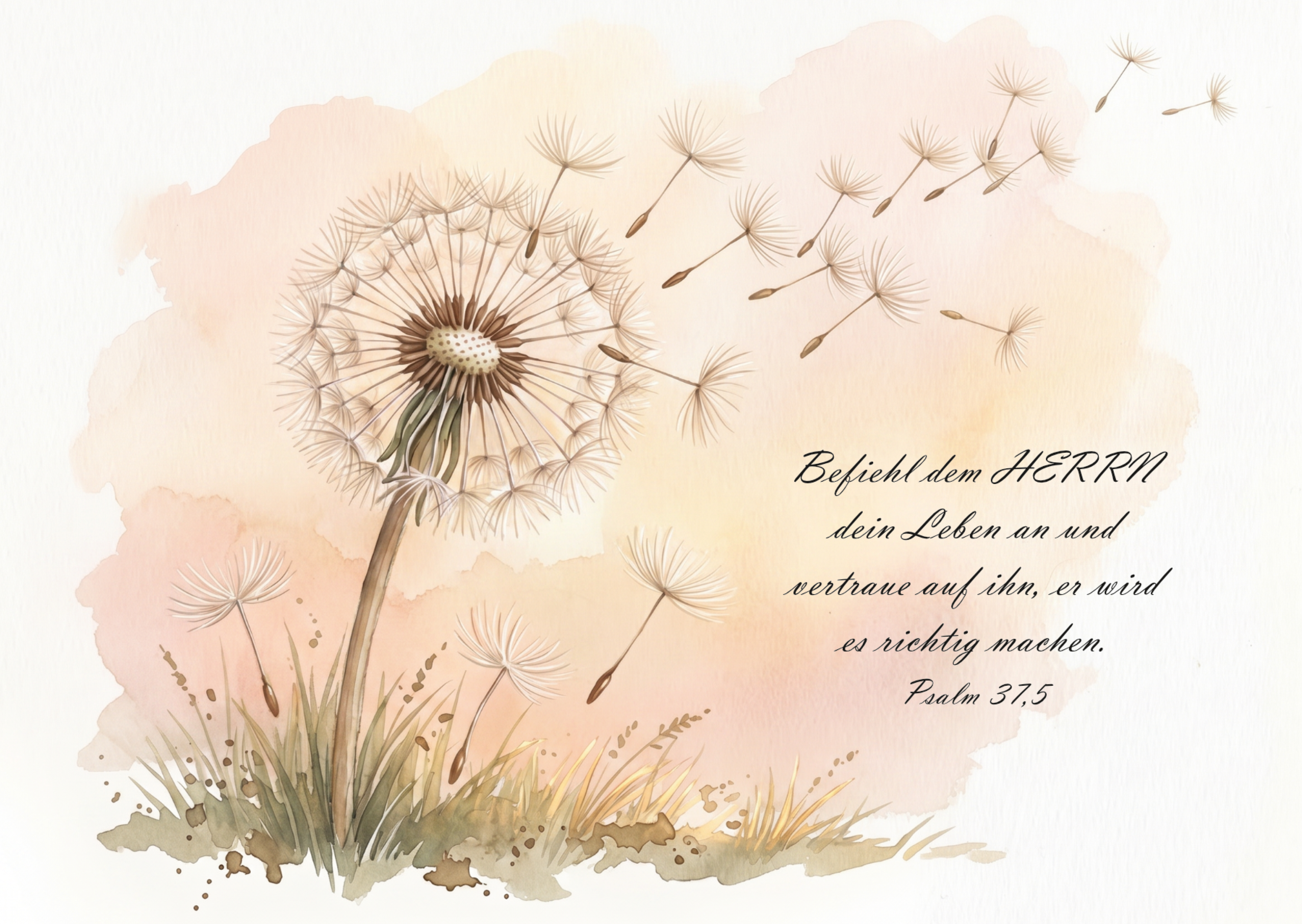 Postkarte "Pusteblume"